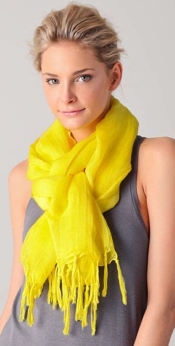 fashionable yellow scarves.